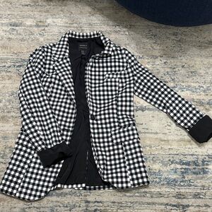 Forever 21 Black and White Checkered Blazer